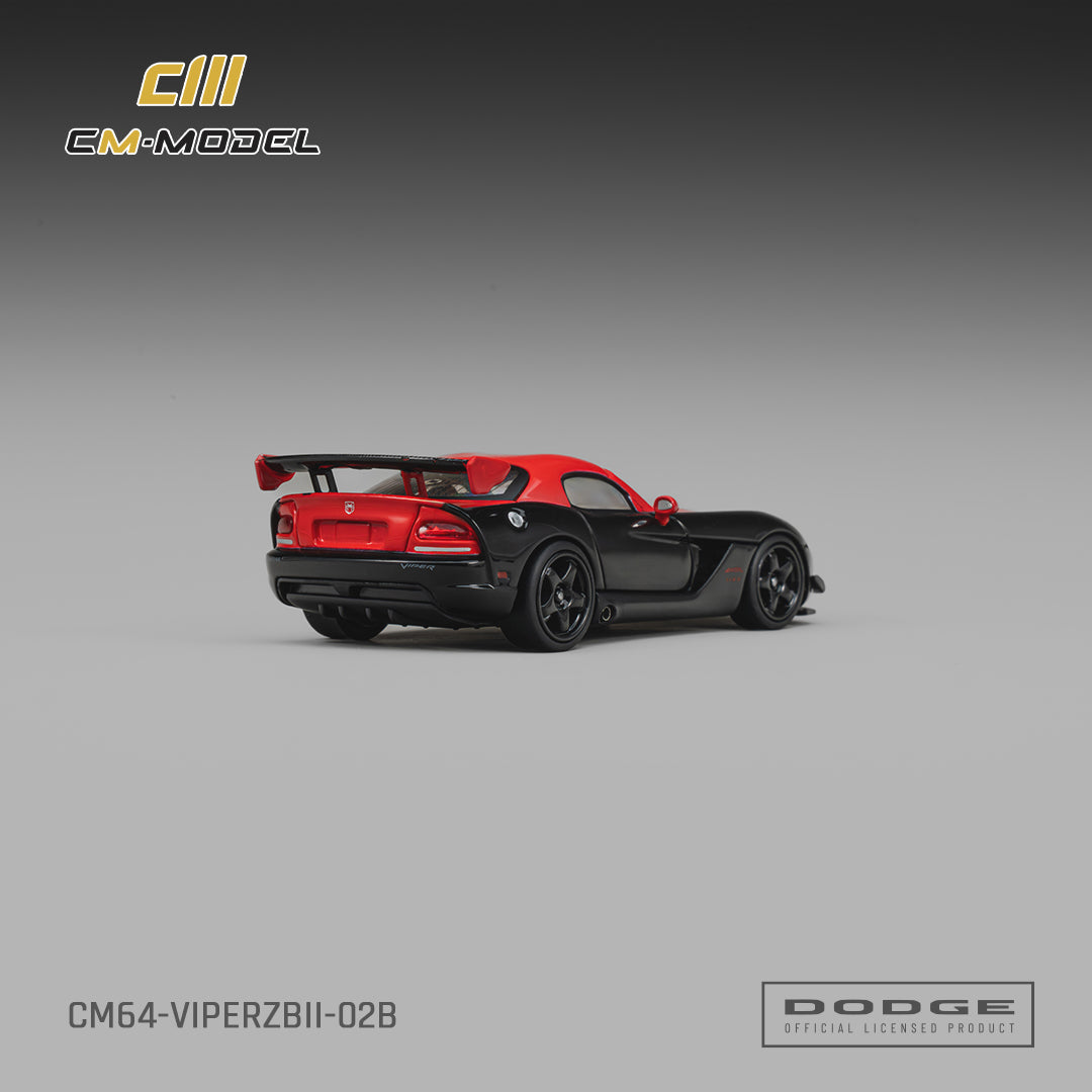 (PRE-ORDER) CM MODEL 1:64 Dodge Viper ACR(ZBII) Viper Black with Red CM64-ViperZBII-02B