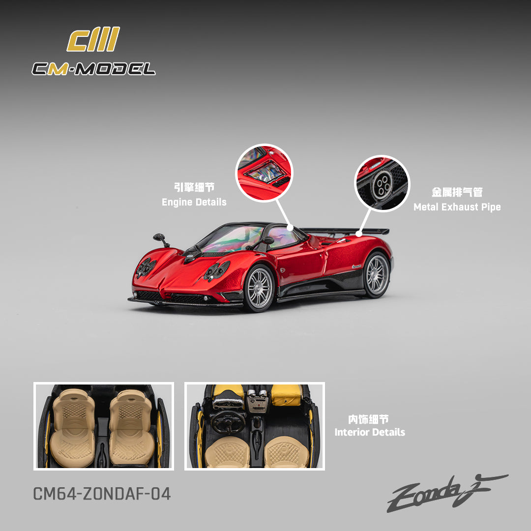 (PRE-ORDER) CM MODEL 1:64 Pagani Zonda F Rosso Dubai CM64-ZondaF-04