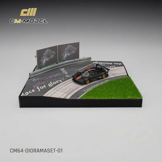 (PRE-ORDER) CM MODEL 1:64 Diorama Set with Zonda Revo (Complimentary Nürburgring Lap Time Model-Specific Decal) CM64-DIORAMASET-01