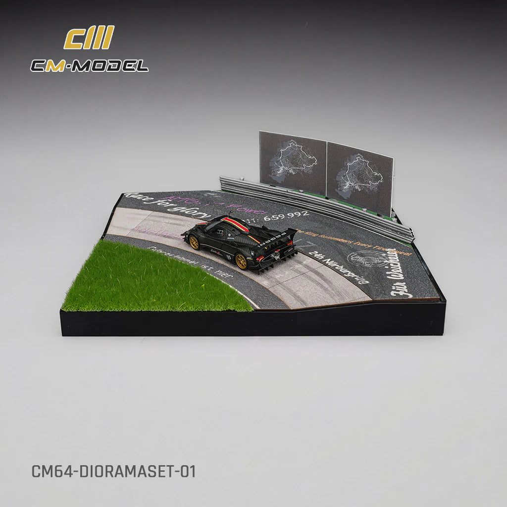 (PRE-ORDER) CM MODEL 1:64 Diorama Set with Zonda Revo (Complimentary Nürburgring Lap Time Model-Specific Decal) CM64-DIORAMASET-01
