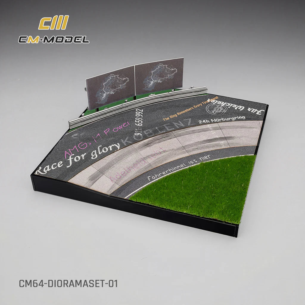 (PRE-ORDER) CM MODEL 1:64 Diorama Set with Zonda Revo (Complimentary Nürburgring Lap Time Model-Specific Decal) CM64-DIORAMASET-01