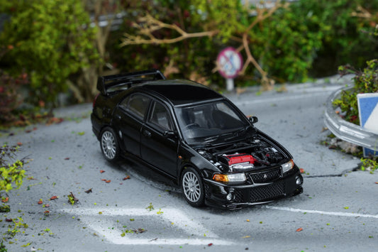 (PRE-ORDER) Motorhelix 1:64 Mitsubishi Lancer Evolution VI GSR Pyrenean Pearl Black M64201