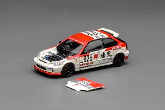 (PRE-ORDER) Motorhelix 1:64 Honda Civic TYPE R (EK9) Idemitsu Motion Red M65040