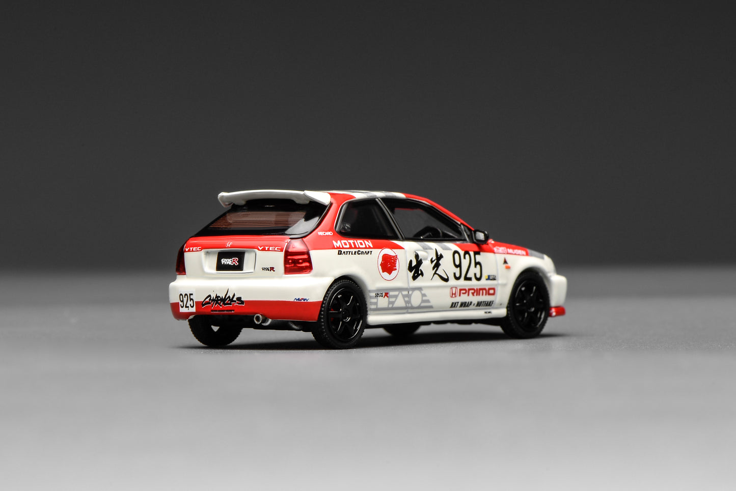 (PRE-ORDER) Motorhelix 1:64 Honda Civic TYPE R (EK9) Idemitsu Motion Red M65040