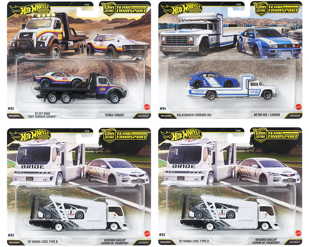 (PRE-ORDER) 2026 Hot Wheels 1:64 Team Transport 2026 L Case Assortment Factory Sealed Case of 4 FLF56-957L