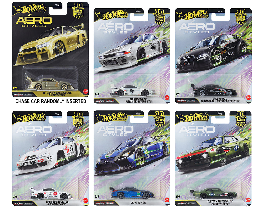 (PRE-ORDER) 2026 Hot Wheels 1:64 Car Culture 10th Anniversary U Case Aero Style Assortment Factory Sealed Case