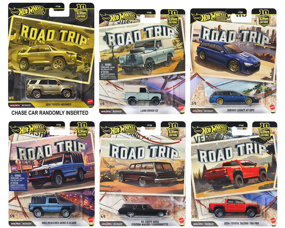 (PRE-ORDER) 2026 Hot Wheels 1:64 Car Culture 10th Anniversary 2026 V Case Road Trip Assortment Factory Sealed Case FPY86-961V