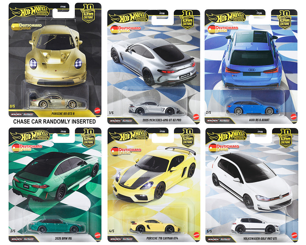 (PRE-ORDER) 2026 Hot Wheels 1:64 Car Culture 10th Anniversary 2026 W Case Deutschland Assortment Factory Sealed Case FPY86-961W
