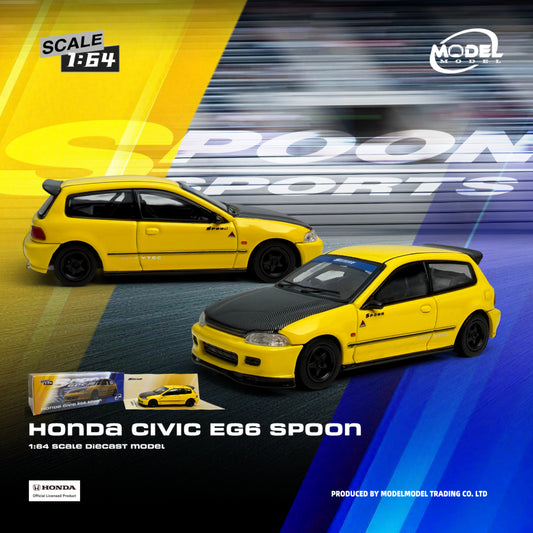 (PRE-ORDER) MODELMODEL 1:64 Honda Civic EG6 Spoon (Paper Box) MM64-EG6-001