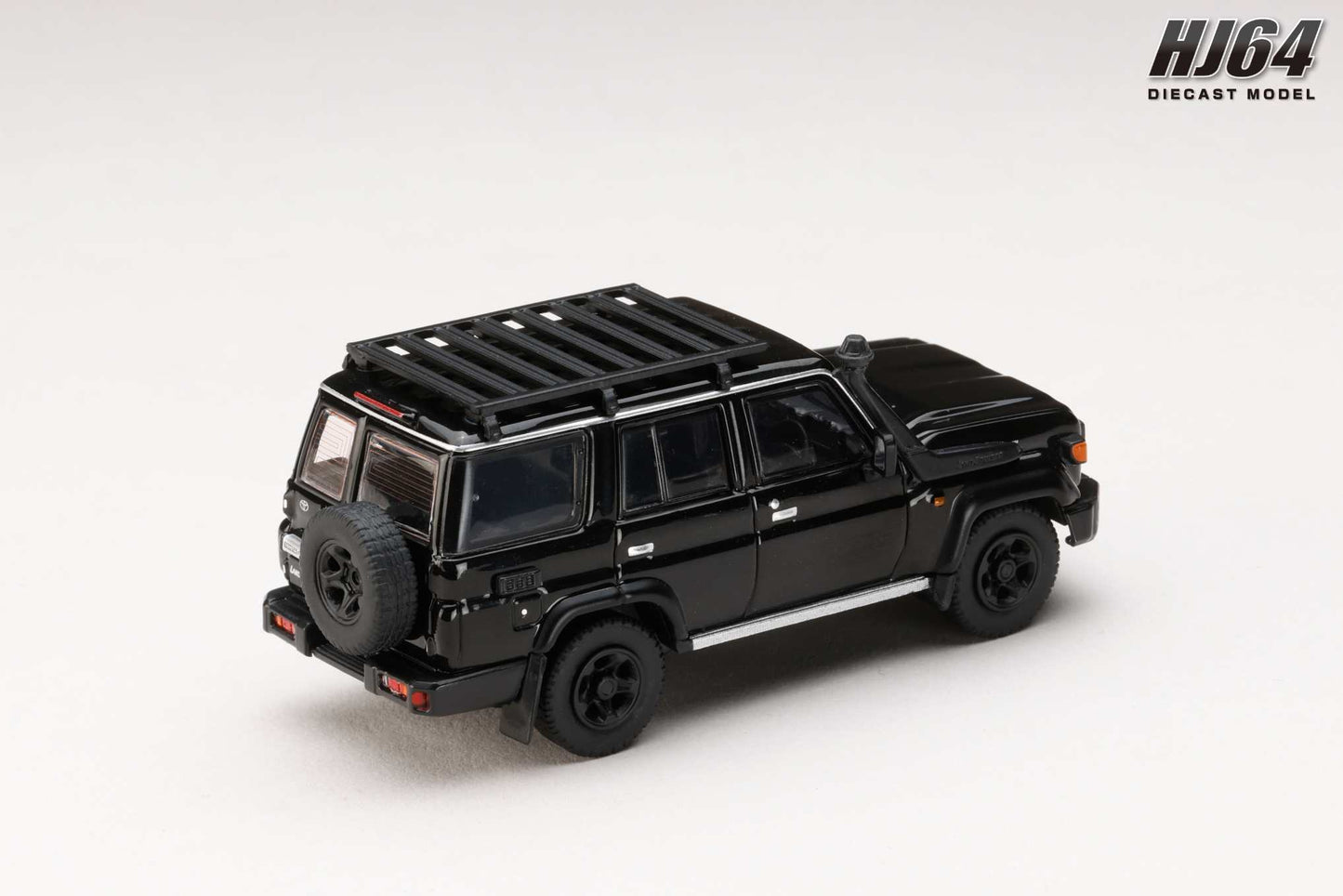 (PRE-ORDER) Hobby Japan 1:64 Toyota LANDCRUISER 70 (GDJ76W) 2023 CUSTOMIZED VERSION - ATTITUDE BLACK MICA HJ642090BK