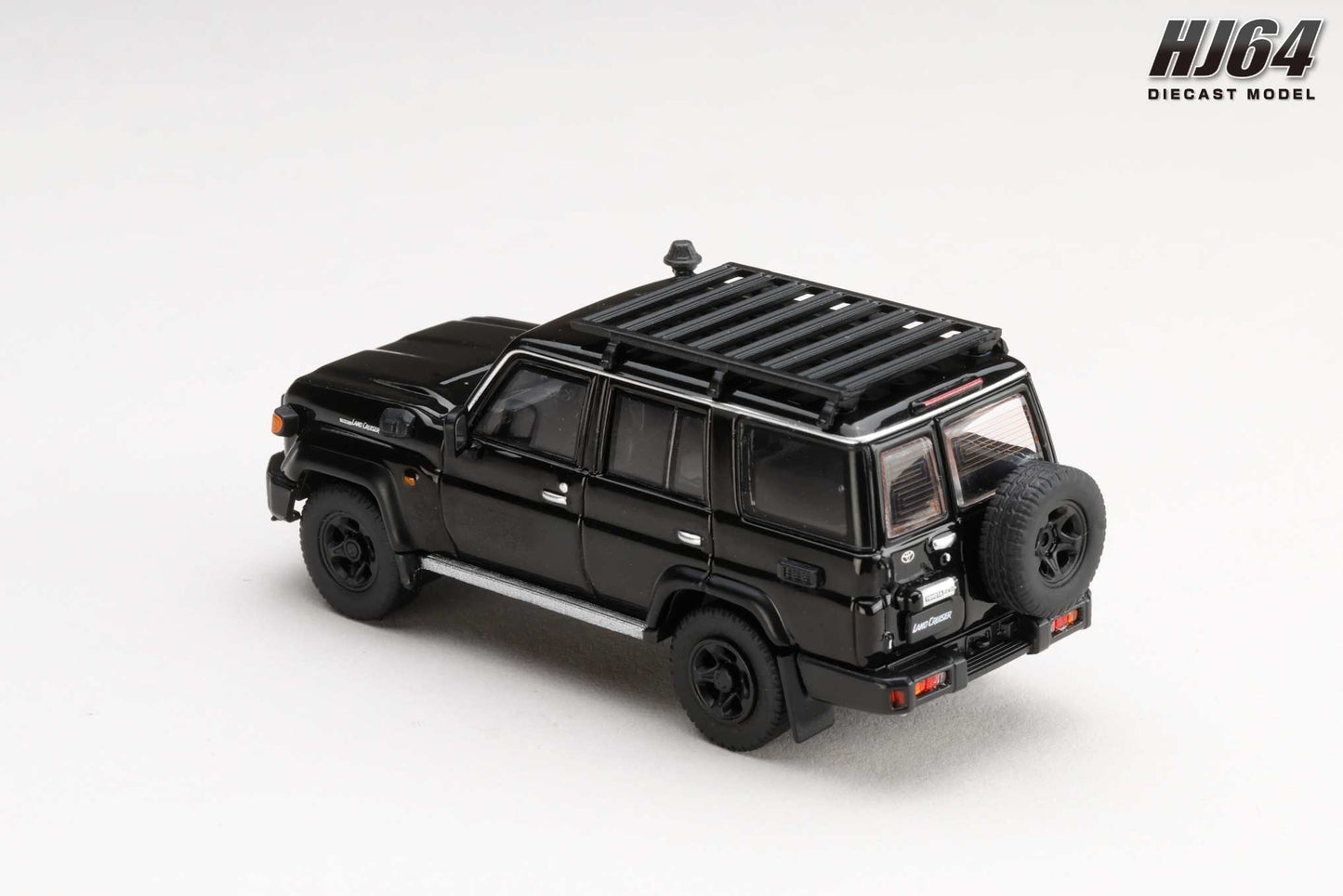 (PRE-ORDER) Hobby Japan 1:64 Toyota LANDCRUISER 70 (GDJ76W) 2023 CUSTOMIZED VERSION - ATTITUDE BLACK MICA HJ642090BK
