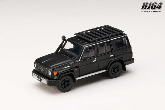 (PRE-ORDER) Hobby Japan 1:64 Toyota LANDCRUISER 70 (GDJ76W) 2023 CUSTOMIZED VERSION - MATTE BLACK HJ642090MBK