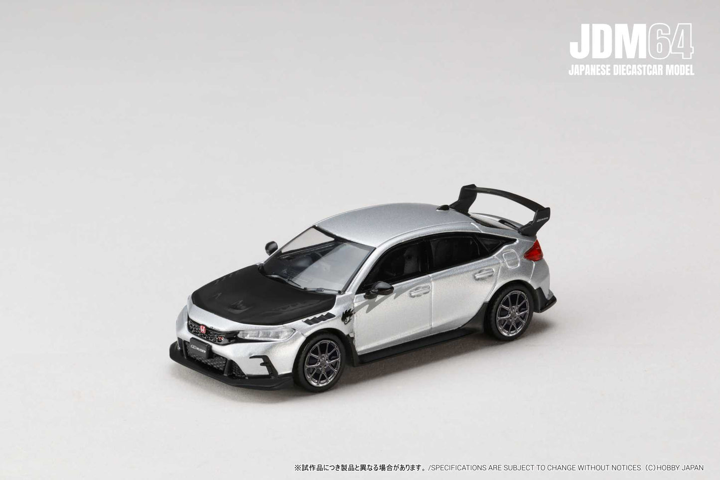(PRE-ORDER) HOBBY JAPAN JDM64 1:64 Civic Type R (FL5) Mugen Group.B 2024 - MATTE SILVER HJDM005B-33