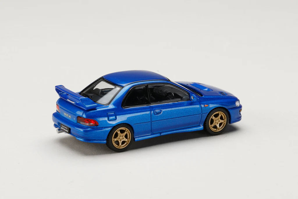(PRE-ORDER) HOBBY JAPAN JDM64 1:64 Subaru Impreza WRX type R Sti Version with WR Type Front Bumper - SONIC BLUE (MICA) HJDM006-20