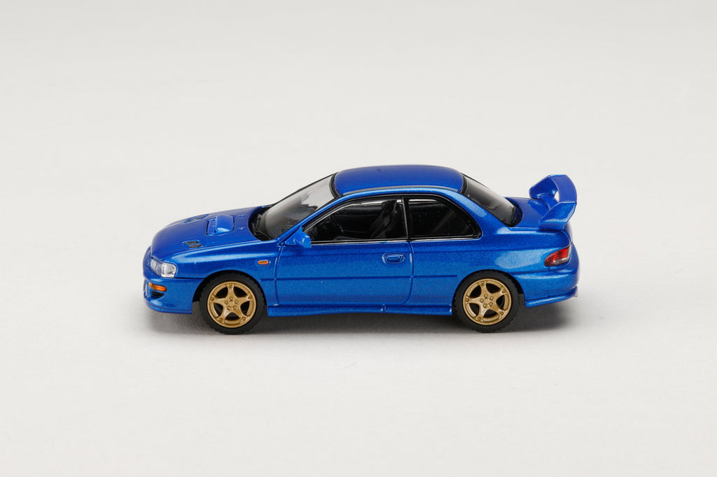 (PRE-ORDER) HOBBY JAPAN JDM64 1:64 Subaru Impreza WRX type R Sti Version with WR Type Front Bumper - SONIC BLUE (MICA) HJDM006-20