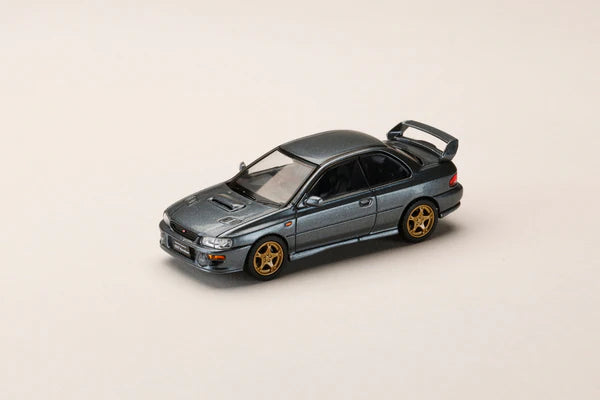 (PRE-ORDER) HOBBY JAPAN JDM64 1:64 Subaru Impreza WRX type R Sti Version with WR Type Front Bumper - COOL GREY HJDM006-21