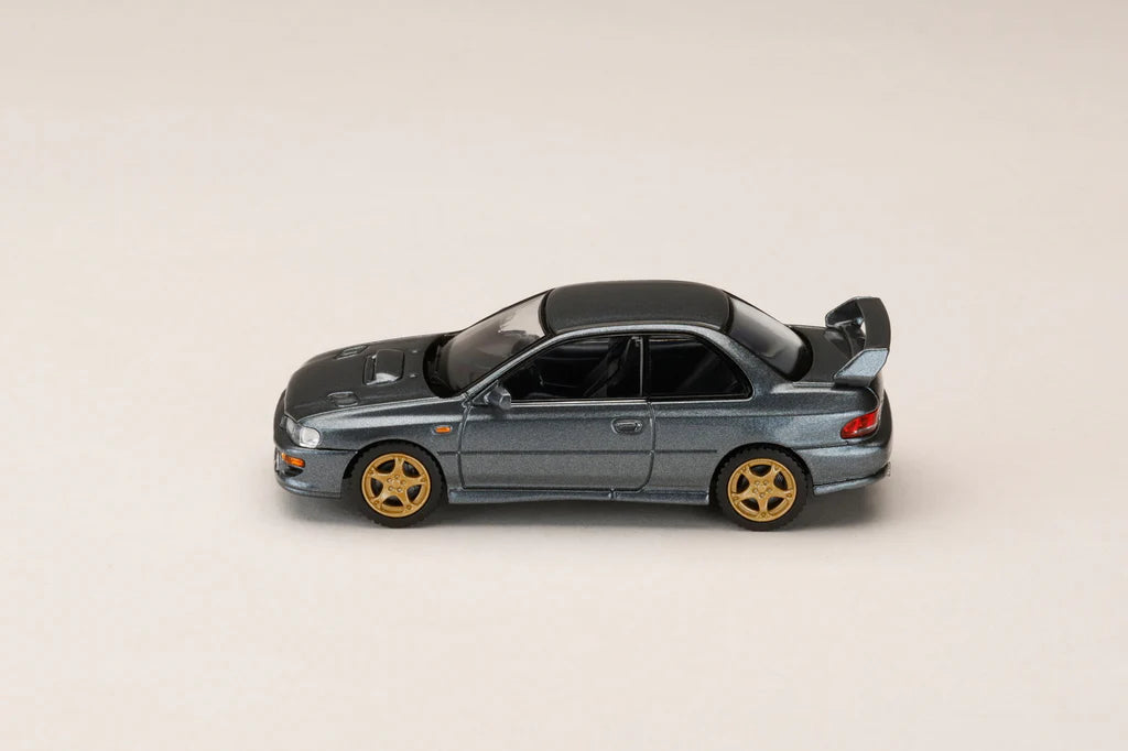 (PRE-ORDER) HOBBY JAPAN JDM64 1:64 Subaru Impreza WRX type R Sti Version with WR Type Front Bumper - COOL GREY HJDM006-21