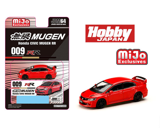 (PRE-ORDER) Hobby Japan 1:64 Honda Mugen Civic RR (FD2) – Milano Red – Mijo Exclusives