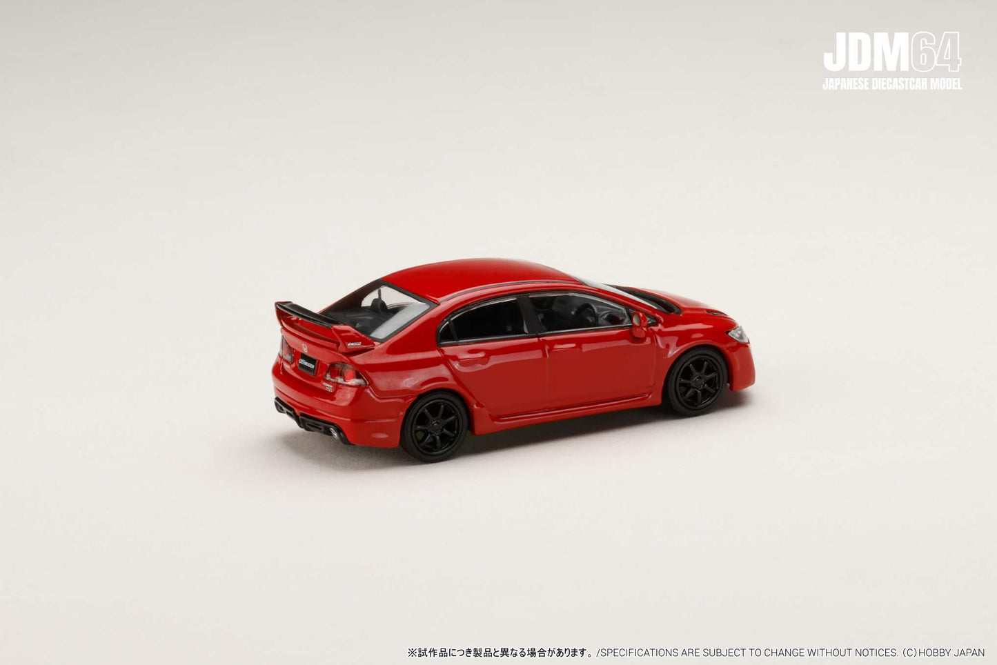 (PRE-ORDER) HOBBY JAPAN JDM64 1:64 Honda CIVIC MUGEN RR (FD2) Milano Red HJDM009-15