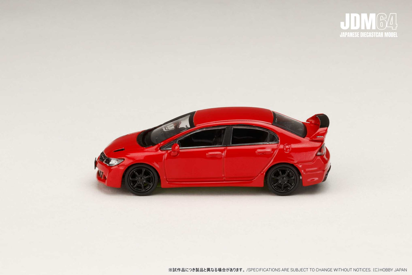(PRE-ORDER) HOBBY JAPAN JDM64 1:64 Honda CIVIC MUGEN RR (FD2) Milano Red HJDM009-15