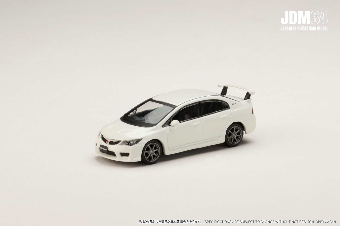 (PRE-ORDER) HOBBY JAPAN JDM64 1:64 MUGEN CIVIC TYPE R (FD2) Championship White HJDM010-16