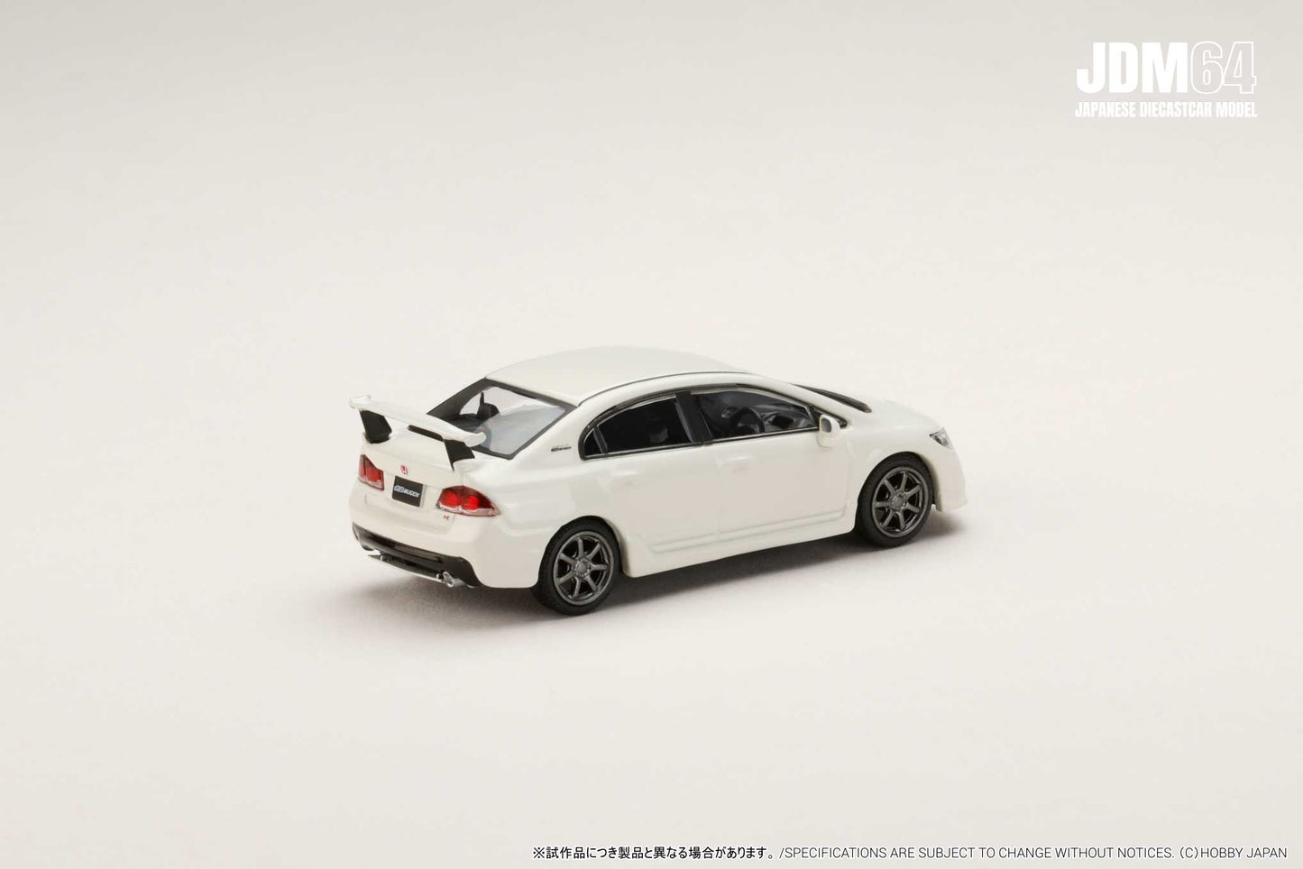 (PRE-ORDER) HOBBY JAPAN JDM64 1:64 MUGEN CIVIC TYPE R (FD2) Championship White HJDM010-16