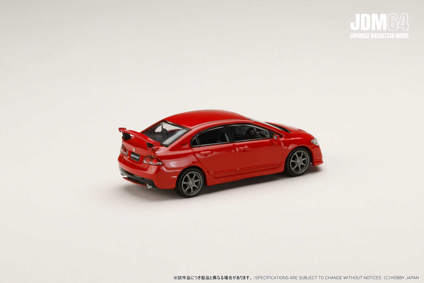 (PRE-ORDER) HOBBY JAPAN JDM64 1:64 MUGEN CIVIC TYPE R (FD2) Milano Red HJDM010-18
