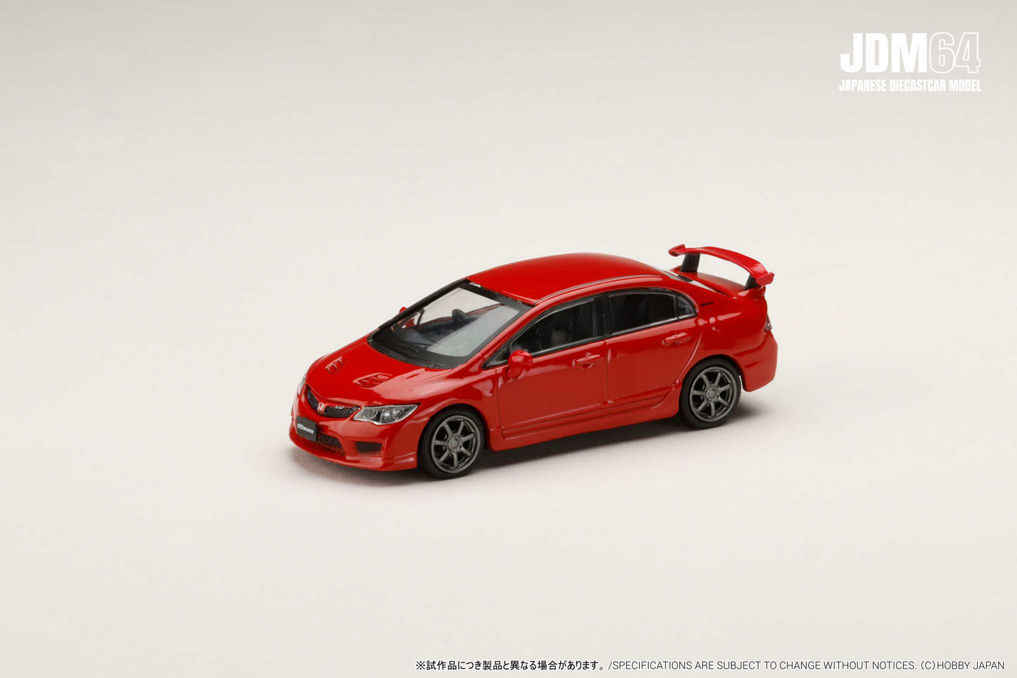 (PRE-ORDER) HOBBY JAPAN JDM64 1:64 MUGEN CIVIC TYPE R (FD2) Milano Red HJDM010-18