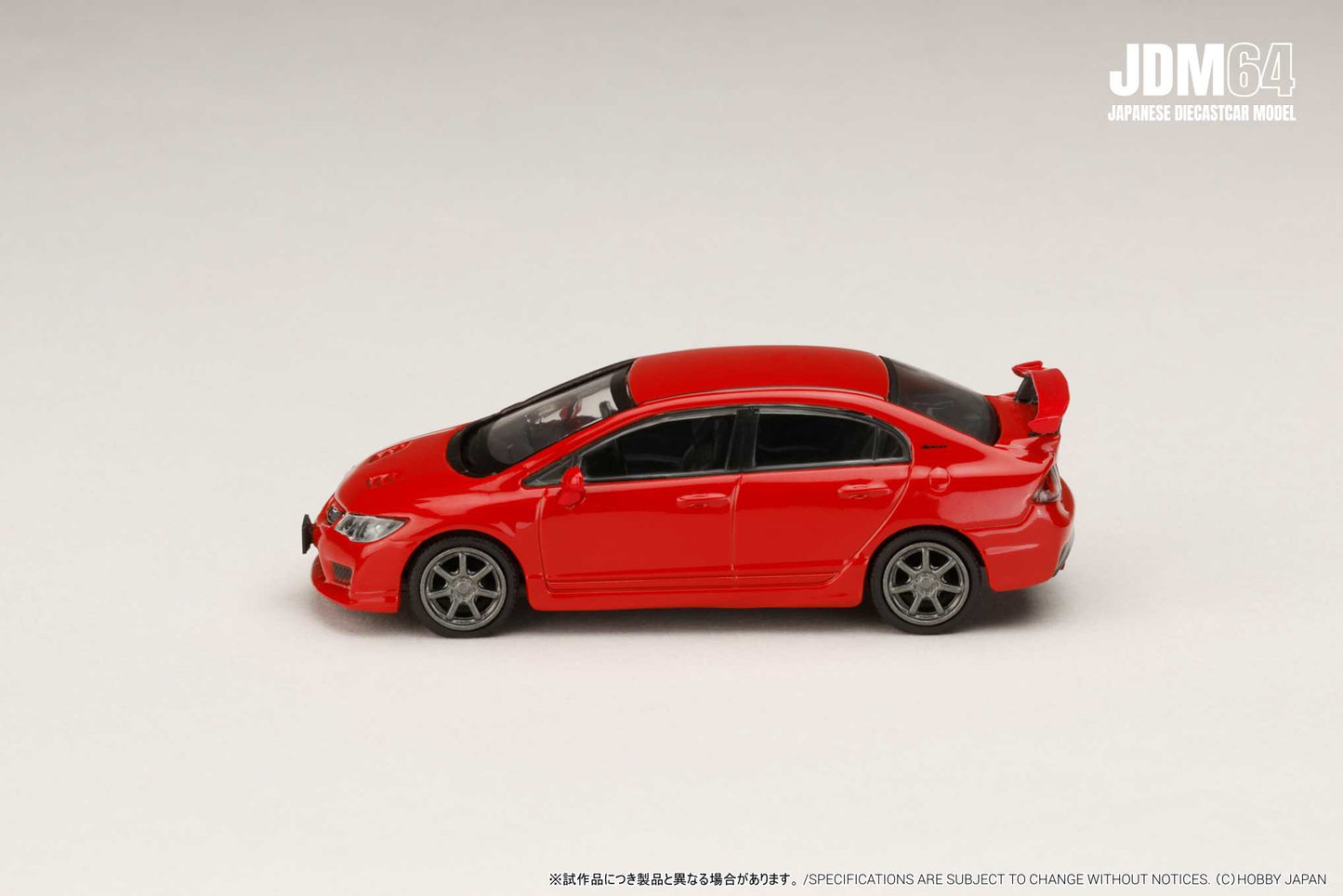 (PRE-ORDER) HOBBY JAPAN JDM64 1:64 MUGEN CIVIC TYPE R (FD2) Milano Red HJDM010-18
