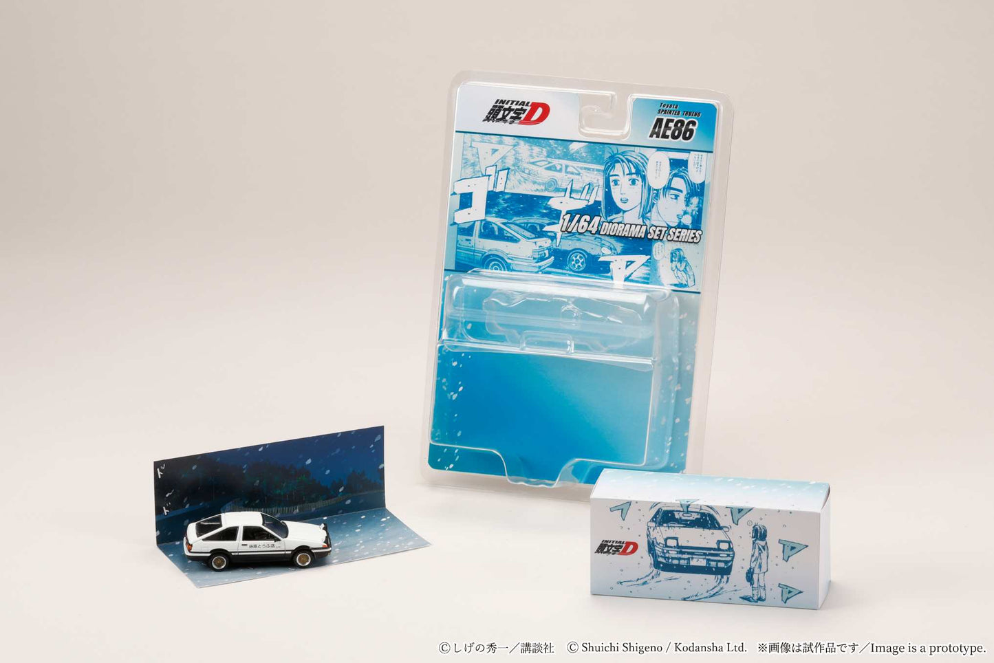 (PRE-ORDER) HOBBY JAPAN JDM64 1:64 Toyota SPRINTER TRUENO (AE86)/ INITIAL D (Takumi Fujiwara AND Natsuki Mogi) HJDMD001F