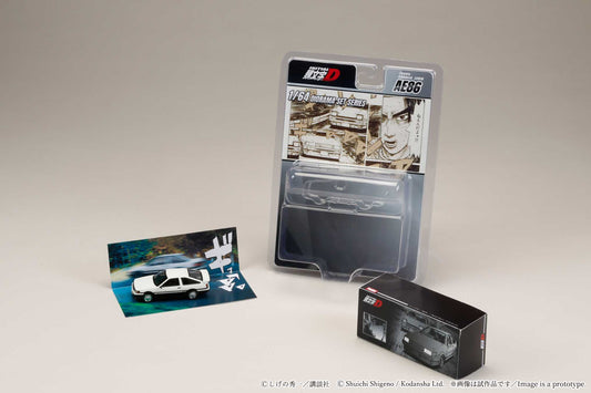 (PRE-ORDER) HOBBY JAPAN JDM64 1:64 Toyota COROLLA LEVIN (AE86) / Initial D Wataru Akiyama vs Takumi Fujiwara (Includes 2 random cards) HJDMD008B