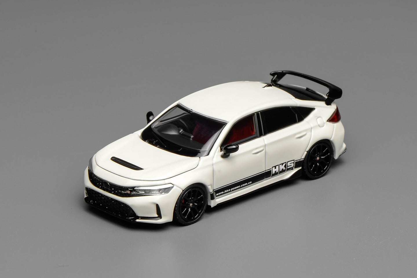 (PRE-ORDER) Motorhelix 1:64 Honda Civic TYPE R (FL5) HKS Championship White