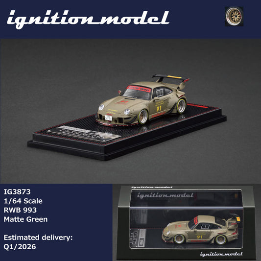 (PRE-ORDER) Ignition Model 1:64 RWB 993 Matte Green IG3873