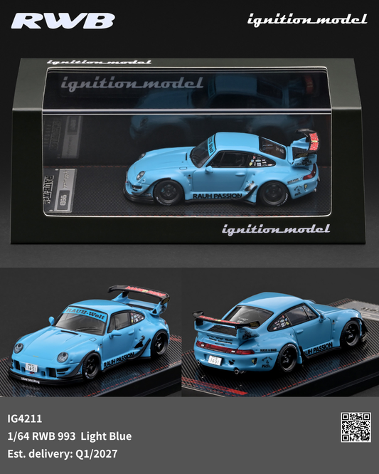 (PRE-ORDER) Ignition Model 1:64 RWB 993 Light Blue IG4211