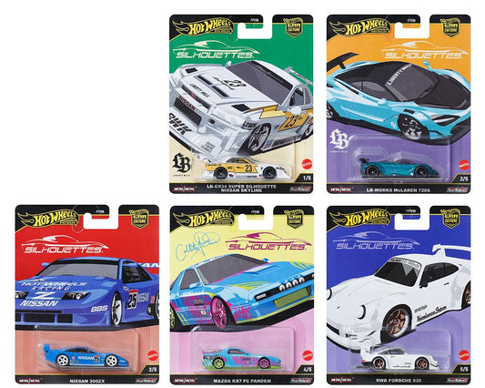 (LIMIT 1 PER CUSTOMER) 2025 Hot Wheels Premium Car Culture Silhouettes Full Set of 5