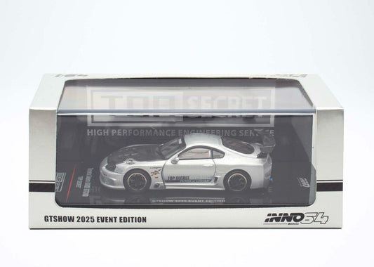 (PRE-ORDER) INNO64 1/64 TOYOTA SUPRA (A80) GT300 "TOP SECRET" SILVER GTSHOW 2025 EVENT EDITION (1 Per Customer)