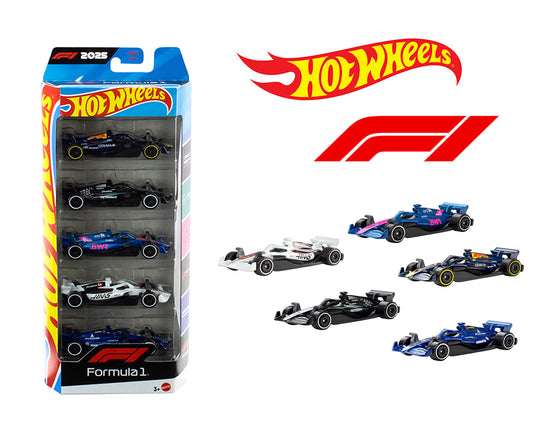 (PRE-ORDER) 2026 Hot Wheels 1:64 Basic 5 Pack Set F1 Racing 2025 Factory Sealed Case of 12