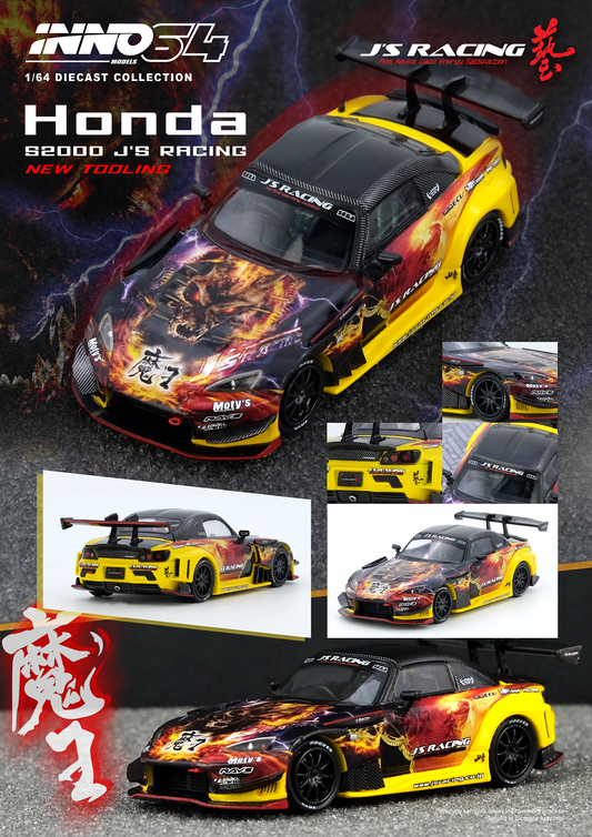 (PRE-ORDER) INNO64 1/64 HONDA S2000 J'S RACING (AP1) "MAOU" IN64-S200JS-MAOU