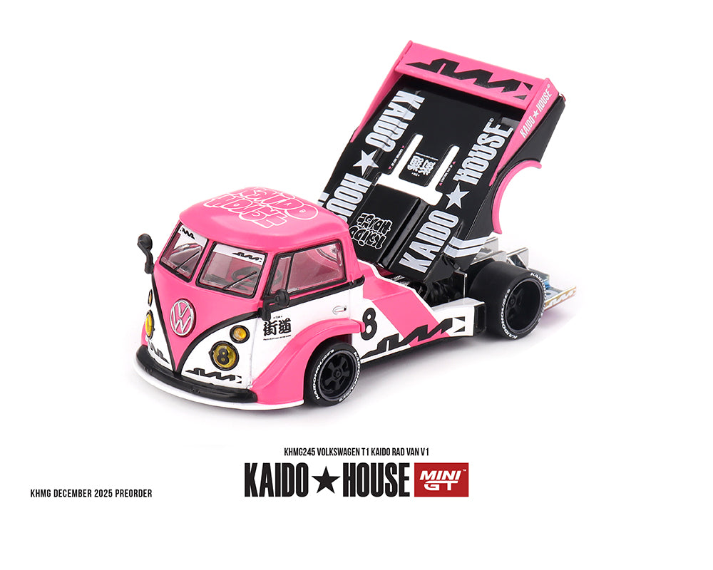 (PRE-ORDER) Kaido House x Mini GT Volkswagen T1 KAIDO RADVAN V1 – Pink *Chance of a Chase*