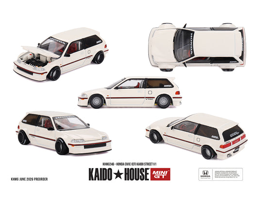 (PRE-ORDER) Kaido House x Mini GT 1:64 Honda Civic (EF) Kaido Street V1 – Limited Edition KHMG246