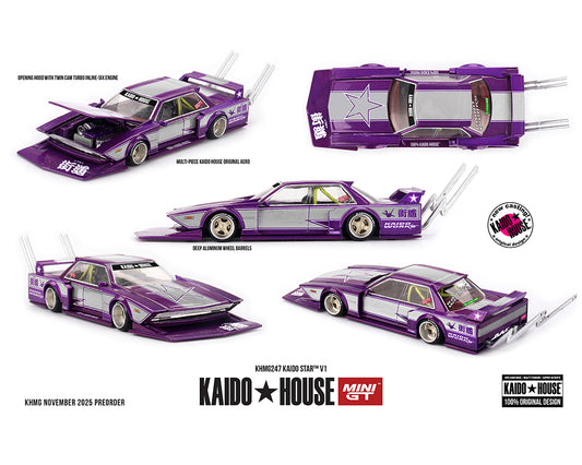 (PRE-ORDER) Kaido House x Mini GT Kaido Star V1- Purple Silver *Chance of a Chase*