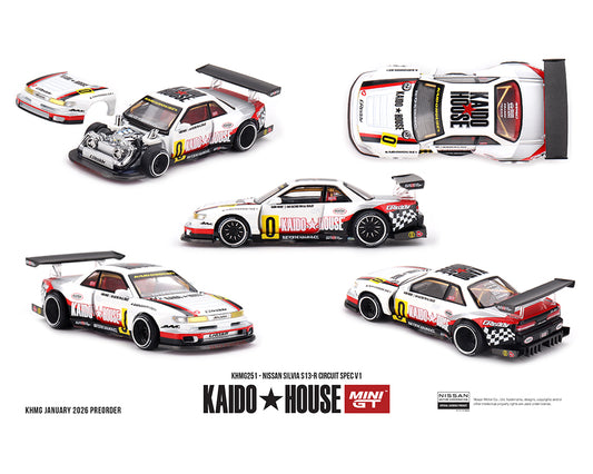 (PRE-ORDER) Kaido House x Mini GT 1:64 Nissan Silvia S13-R Circuit Spec V1 *Sealed Chance of a Chase*