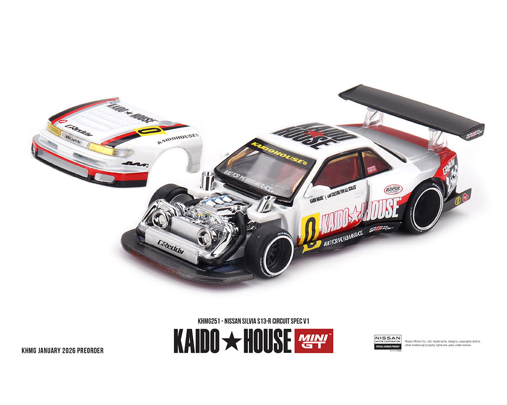 (PRE-ORDER) Kaido House x Mini GT 1:64 Nissan Silvia S13-R Circuit Spec V1 *Sealed Chance of a Chase*