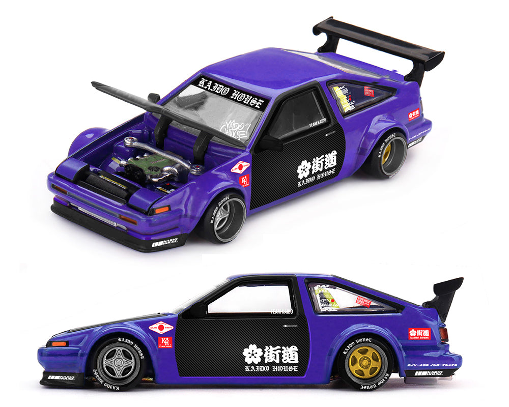 (PRE-ORDER) Kaido House x Mini GT Toyota AE86 Sprinter Trueno TOUGE V1- Blue Sealed *Chance of a Chase*