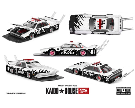 (PRE-ORDER) Kaido House x Mini GT 1:64 Kaido Star Police – White – Limited Edition