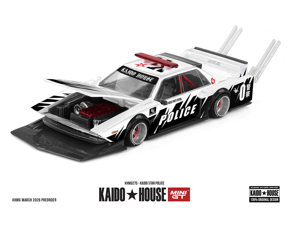 (PRE-ORDER) Kaido House x Mini GT 1:64 Kaido Star Police – White – Limited Edition