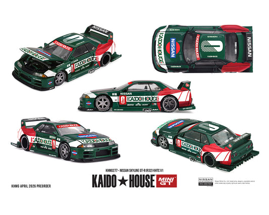 (PRE-ORDER) Kaido House x Mini GT Nissan Skyline GT-R (R32) KHTC V1 – Green KHMG277