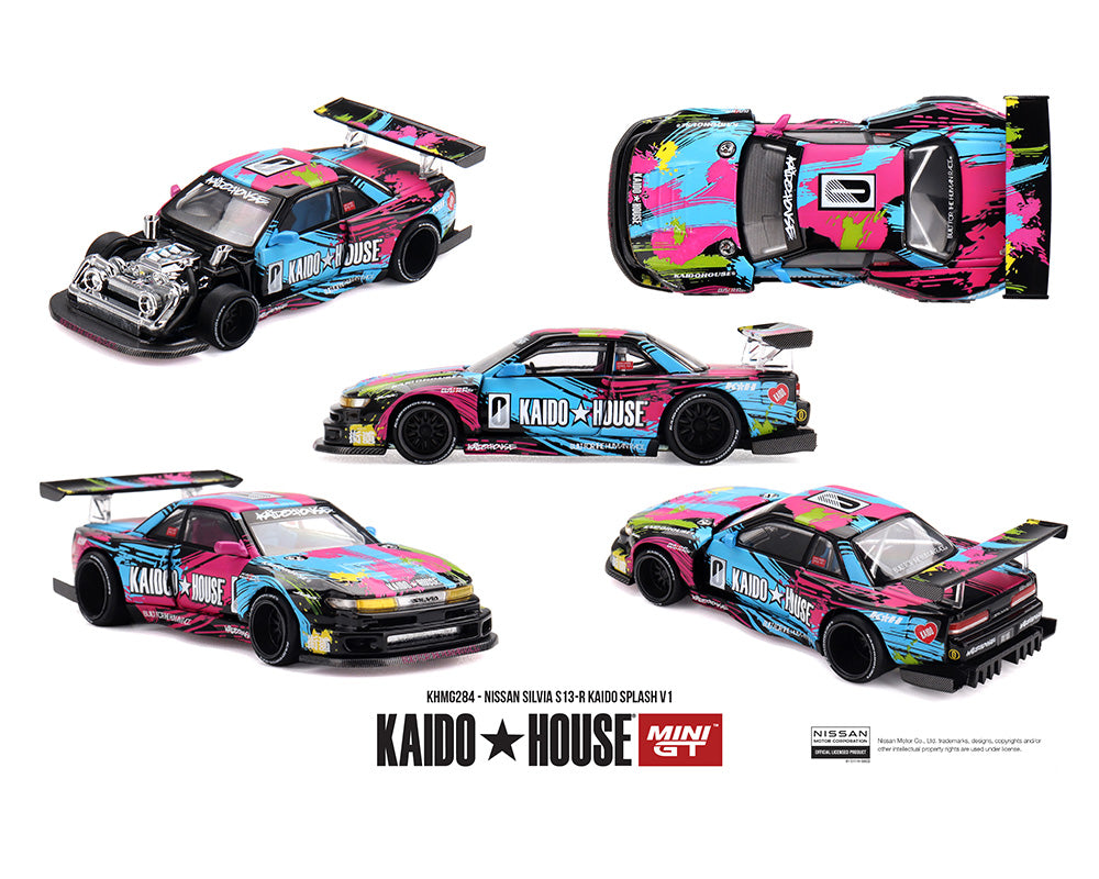 (PRE-ORDER) Kaido House x Mini GT 1:64 Nissan Silvia S13-R Kaido Splash V1- Limited Edition KHMG284