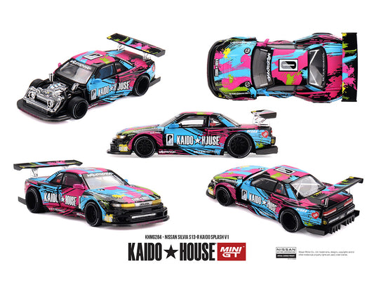 (PRE-ORDER) Kaido House x Mini GT 1:64 Nissan Silvia S13-R Kaido Splash V1- Limited Edition KHMG284