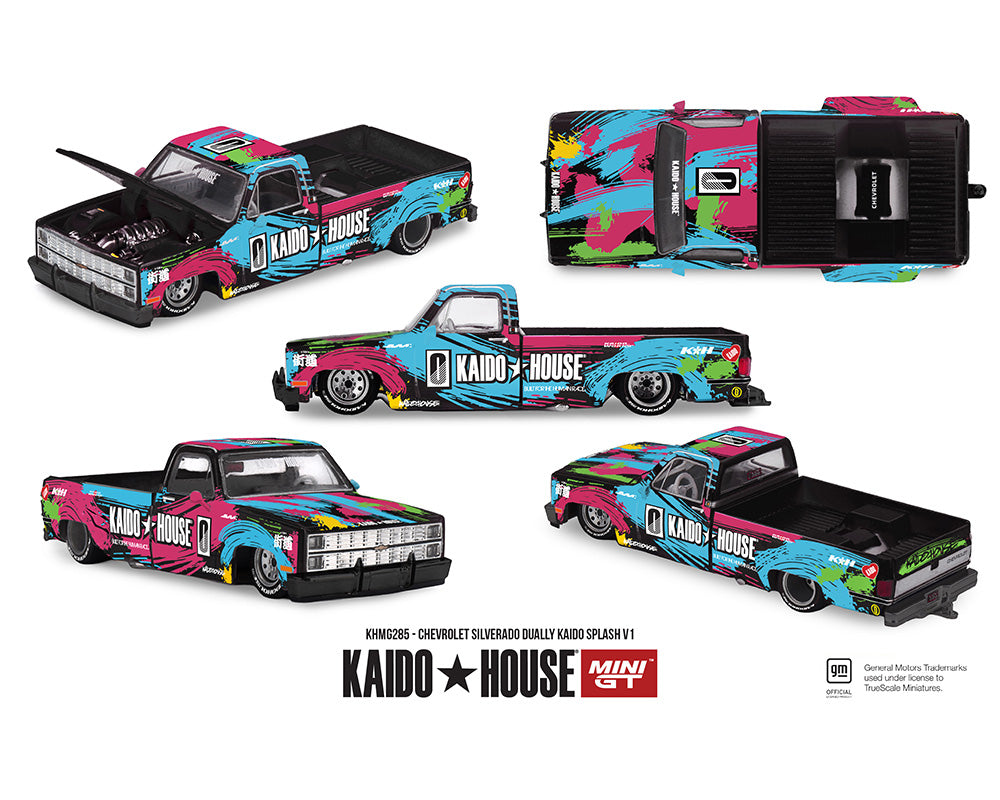 (PRE-ORDER) Kaido House x Mini GT 1:64 Chevrolet Silverado Dually Kaido Splash V1- Limited Edition KHMG285